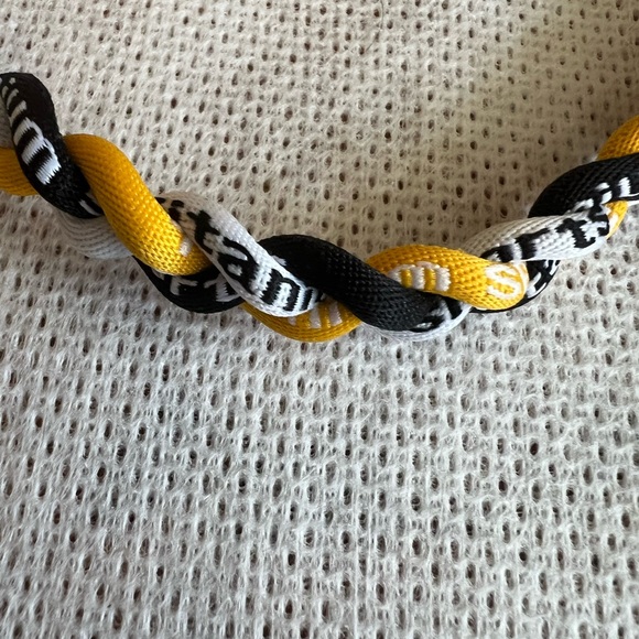 Phiten Sports Necklace Pittsburgh Steelers with two  beads strands Mardi - Picture 9 of 9
